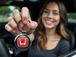 Honda Porte-clés Sécurité Construction Renforcée Métal